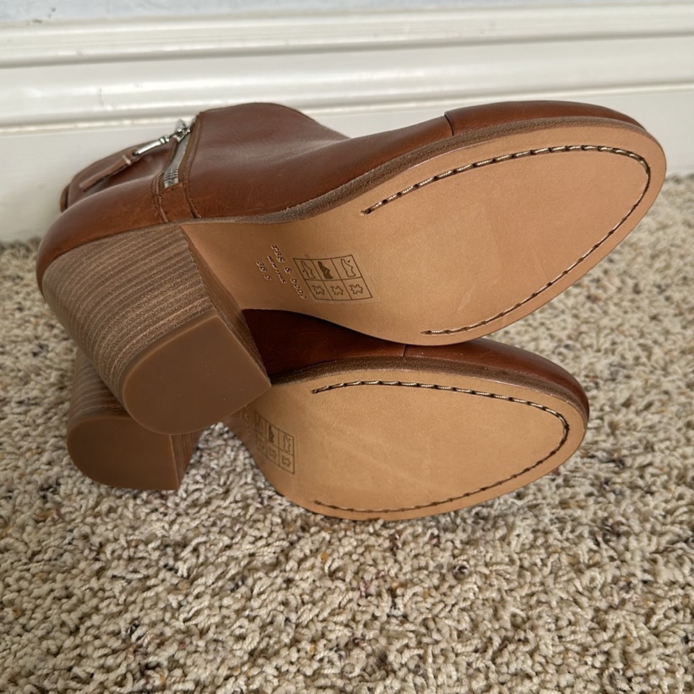 Rag & Bone Women’s Size 8.5 38.5 Margot Tan Leather Ankle Boot New in Box - Picture 4 of 5
